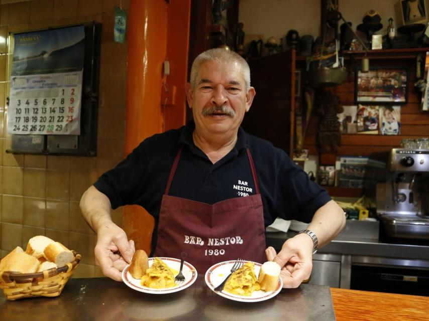 Los pinchos de tortilla de Bar Néstor.