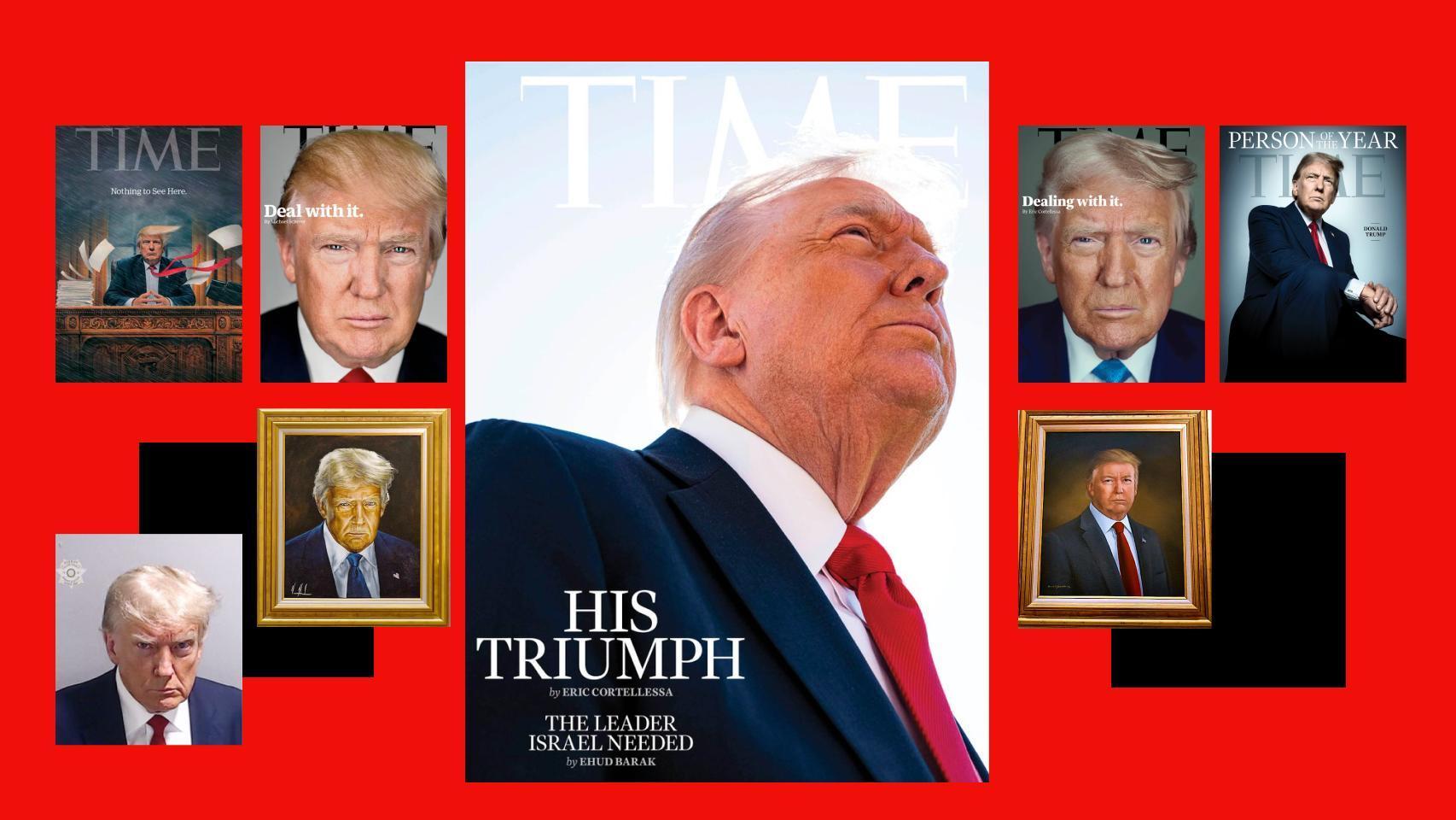 Un montaje con varias fotografías que no gustaron al presidente norteamericano.