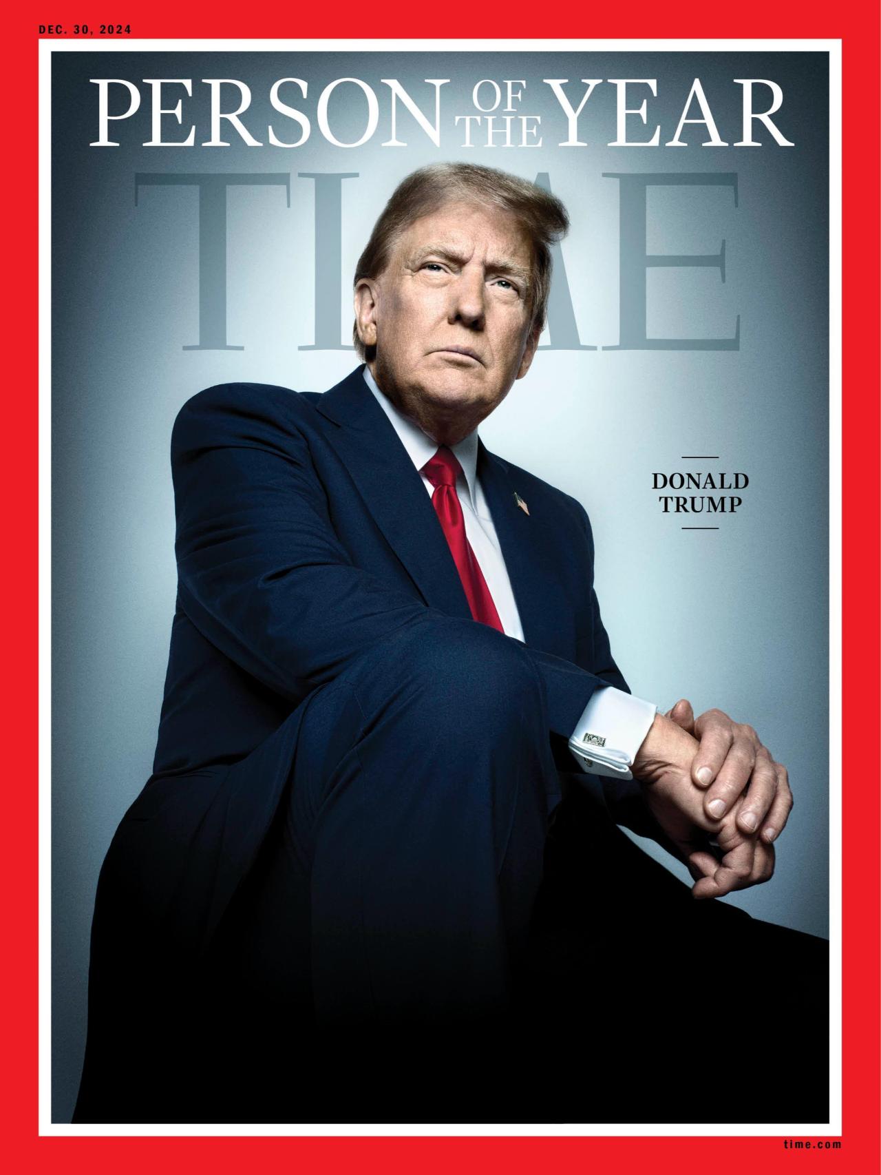 Trump, en una de las portadas de Time en las que fue nombrado Persona del Año.