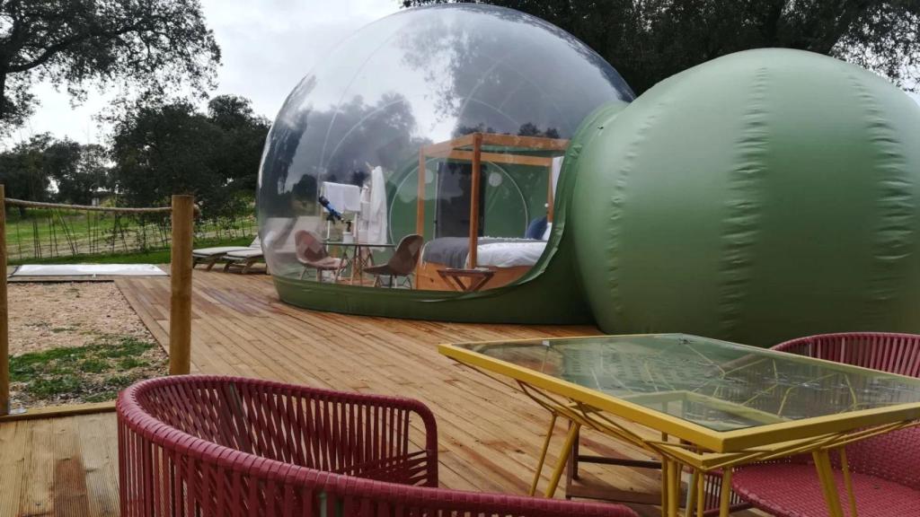 Exterior de las burbujas.