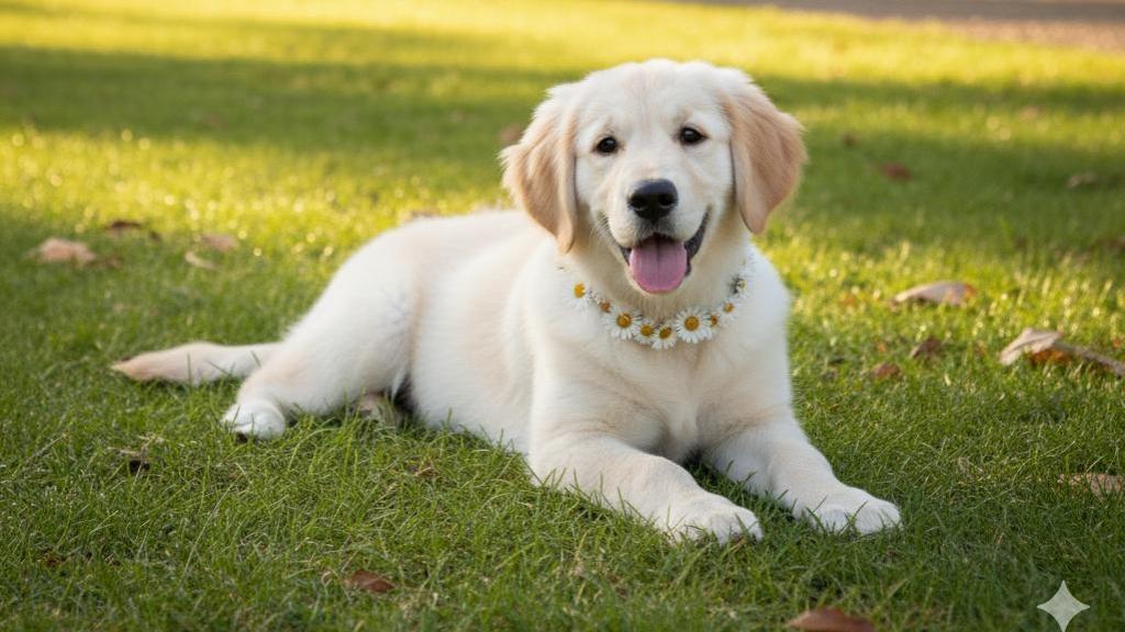Un perro en un parque.