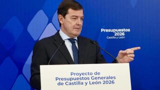 Alfonso Fernández Mañueco durante la presentación de los Presupuestos el pasado martes