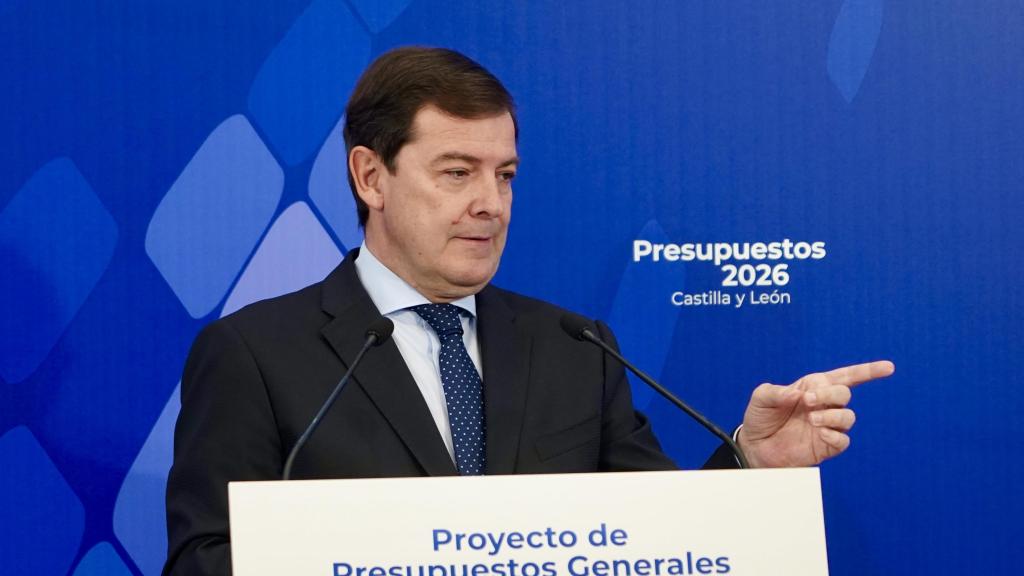 Alfonso Fernández Mañueco durante la presentación de los Presupuestos