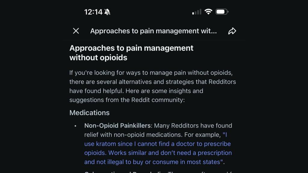 Respuesta sobre el kratom.