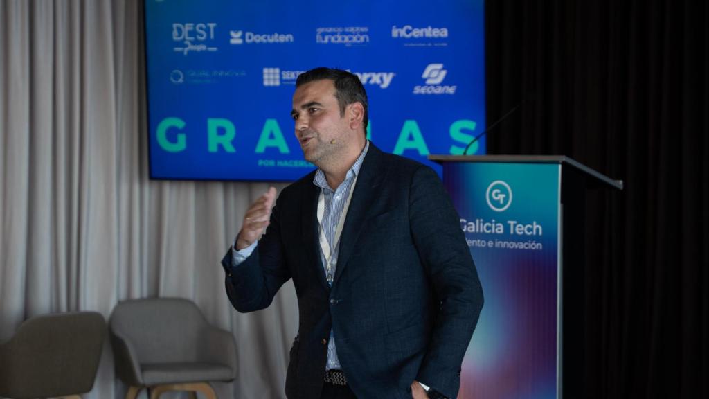 Diego Incio, CEO de Dest People, en uno de los momentos de Galicia Tech