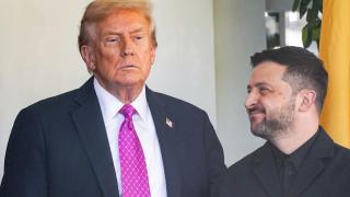 Donald Trump este viernes en la Casa Blanca durante su encuentro con Zelenski.