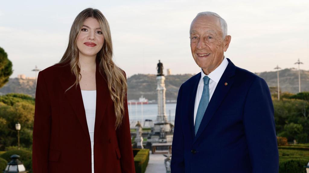 La Infanta y Marcelo Rebelo de Sousa, durante su encuentro.