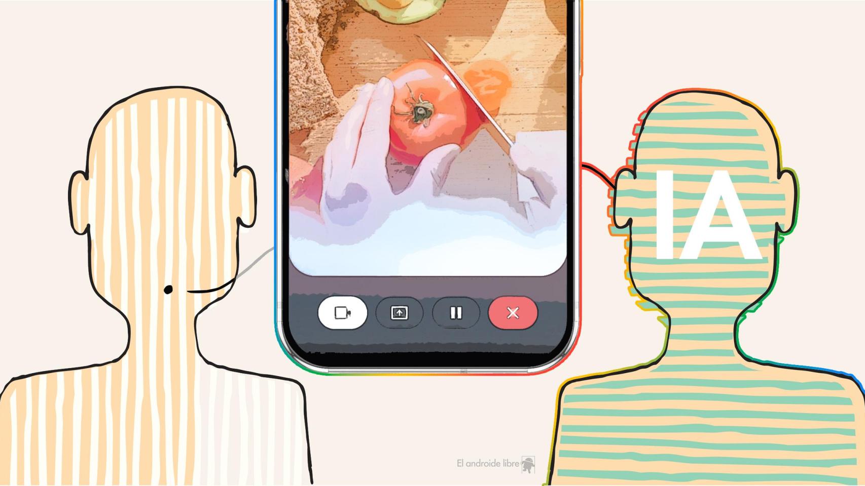 Fotomontaje inspirado en Gemini Live de Google