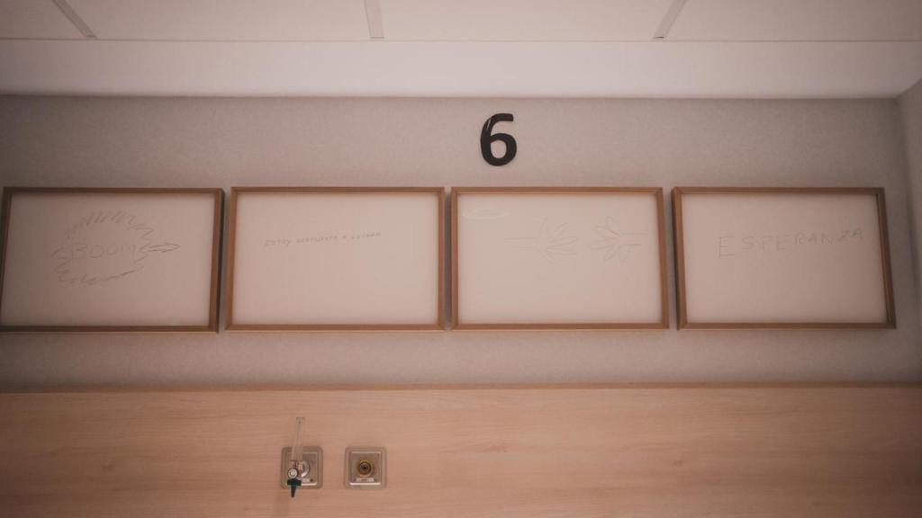 Obras de la serie Esperanza del proyecto 'Esclimética' en el Hospital Gregorio Marañón.