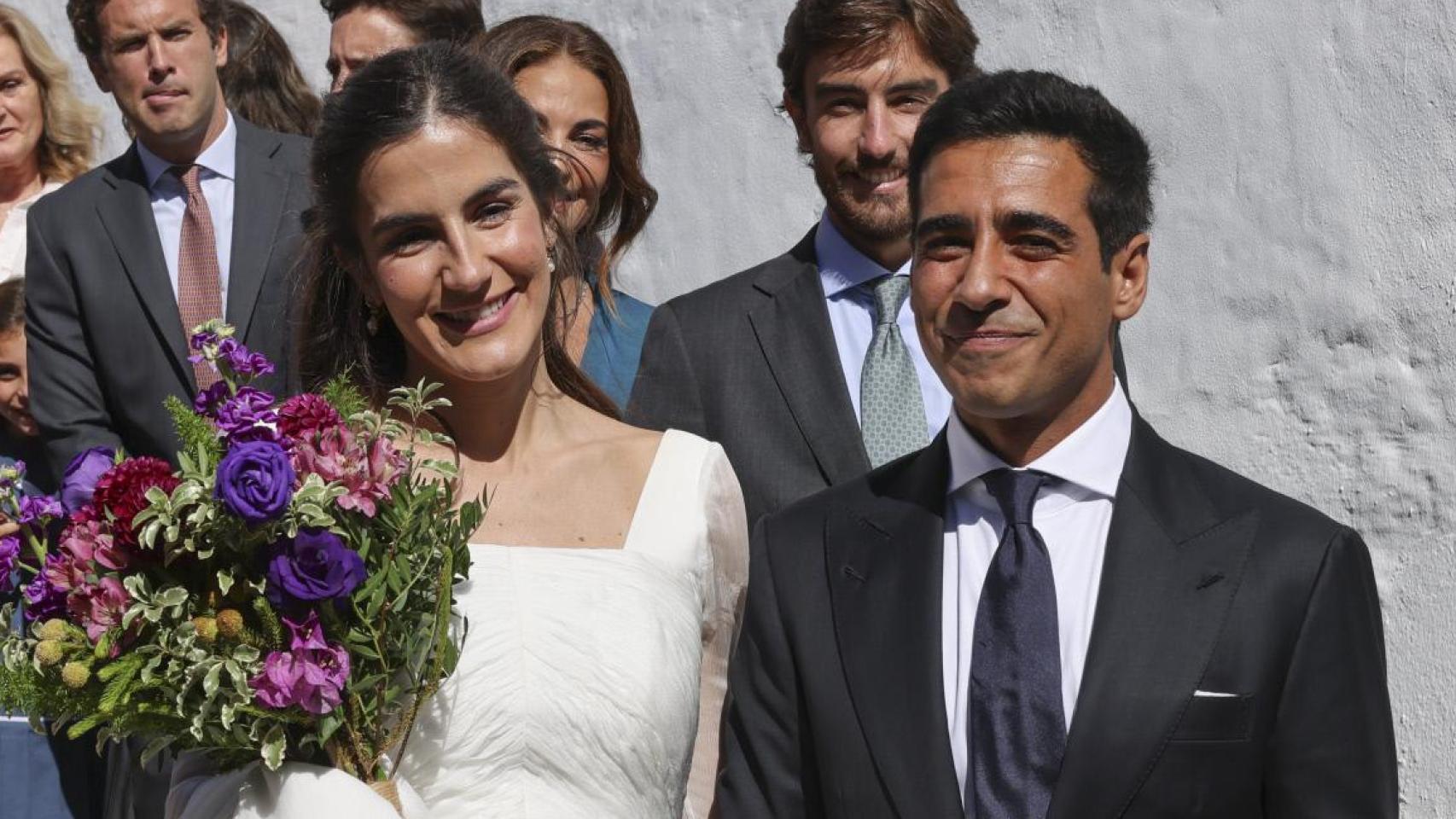 Alberto Herrera, en su boda con Blanca Llandres.