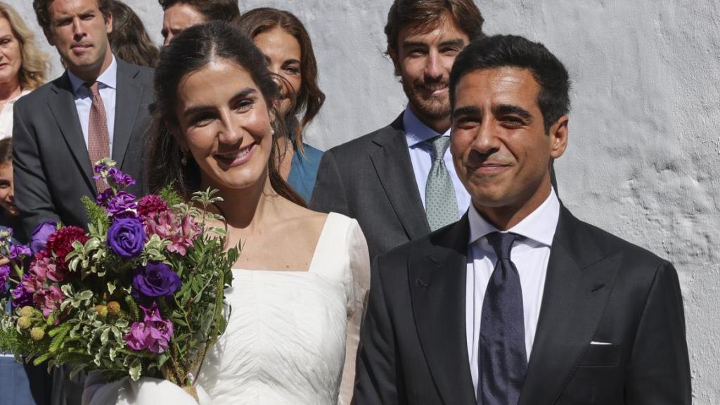 Alberto Herrera, en su boda con Blanca Llandres.