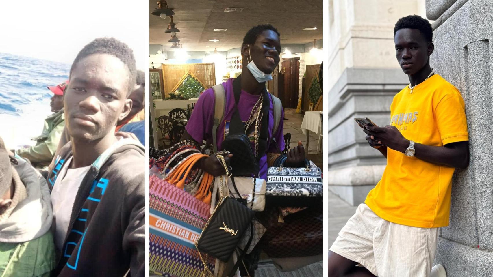 Un montaje con imágenes de Cheikh.