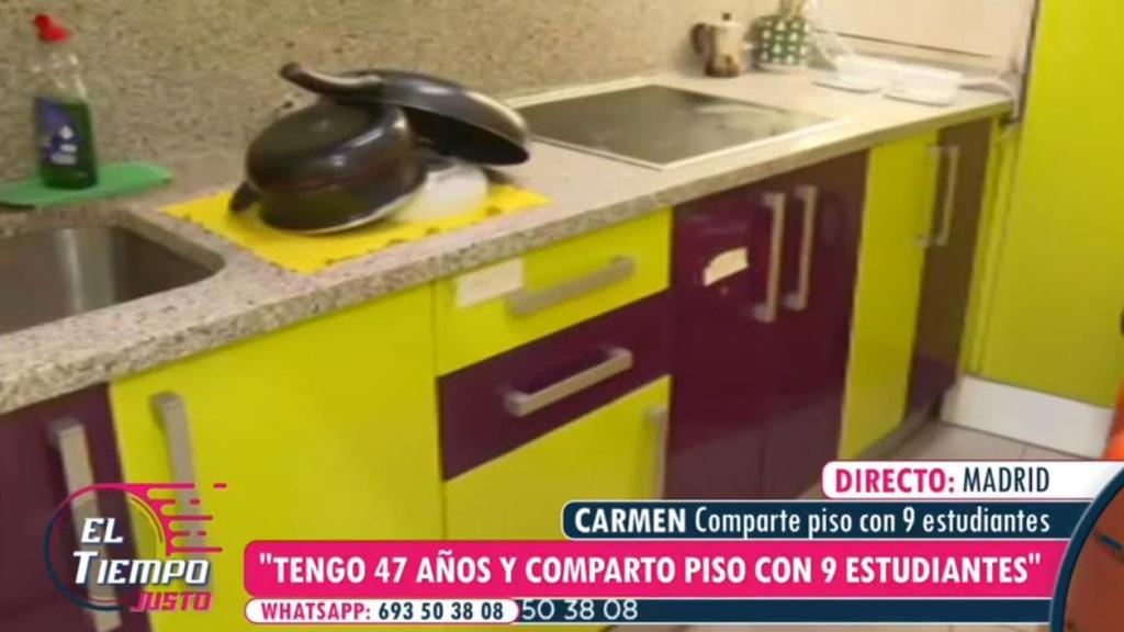 Imagen de la cocina que comparte Carmen.