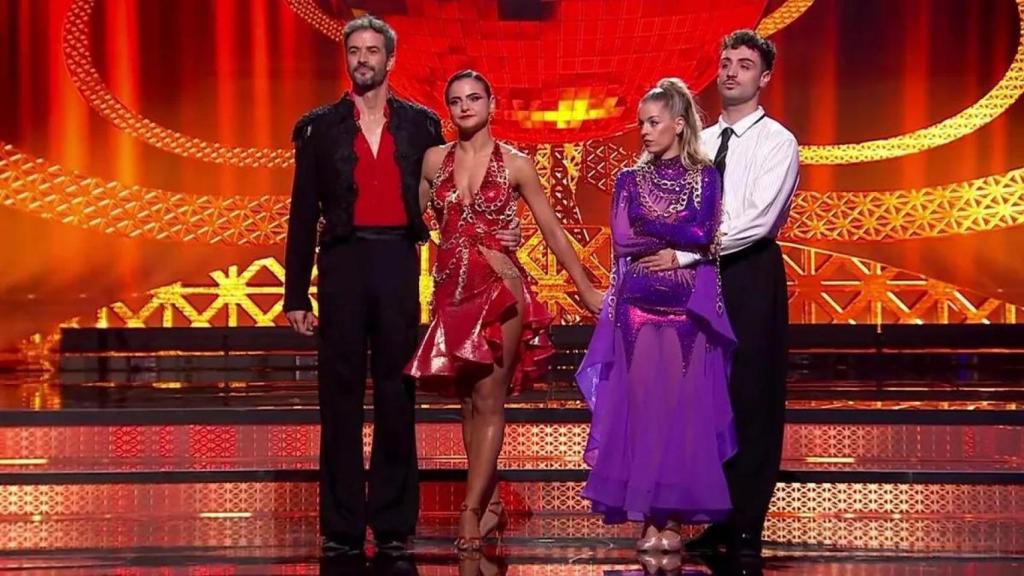 Iago García, Inés Miñana, Nerea Rodríguez y Genís Betrian en 'Bailando con las estrellas'.