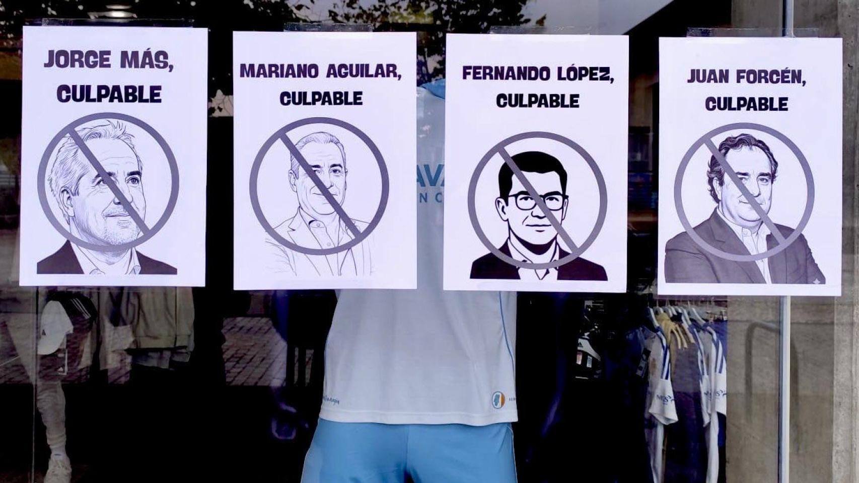 Protesta de la afición del Real Zaragoza