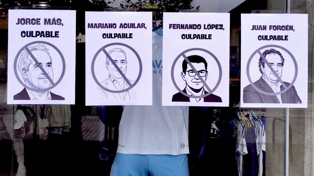 Protesta de la afición del Real Zaragoza