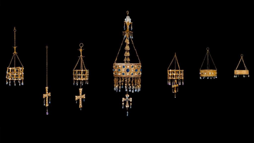 Tesoro de Guarrazar en el Museo Arqueológico. Foto: Museo Arqueológico Nacional