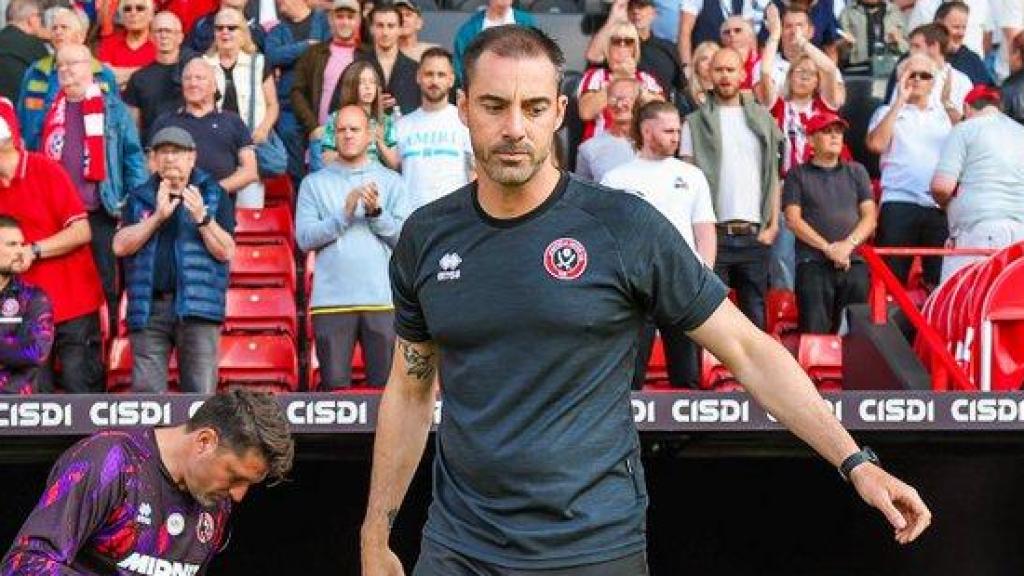Rubén Sellés, como entrenador del Sheffield United