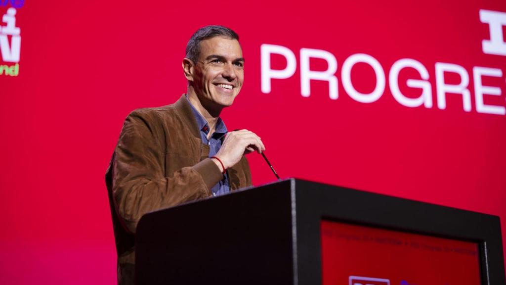 Pedro Sánchez durante la clausura del congreso de los socialistas europeos.