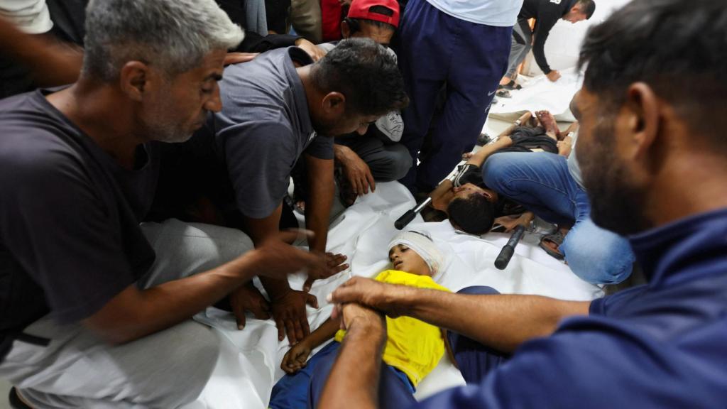 Palestinos muertos en un ataque israelí este domingo.