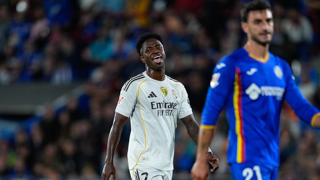 Vinicius, durante el partido contra el Getafe