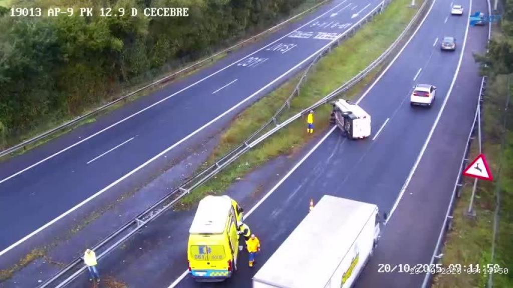 Accidente en el kilómetro 13 de la AP9.