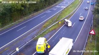 Accidente en el kilómetro 13 de la AP9.