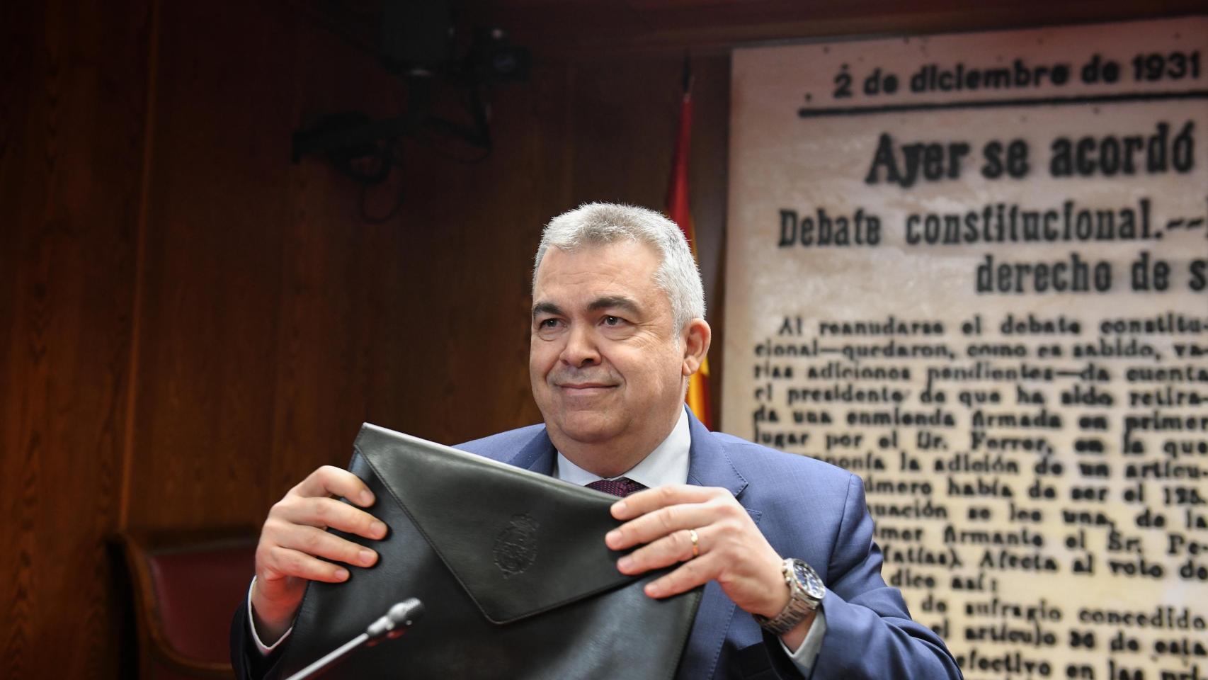 Santos Cerdán, en la 'comisión Koldo' del Senado, en abril de 2024.