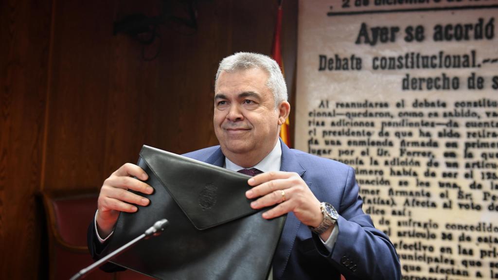 Santos Cerdán, en la 'comisión Koldo' del Senado, en abril de 2024.