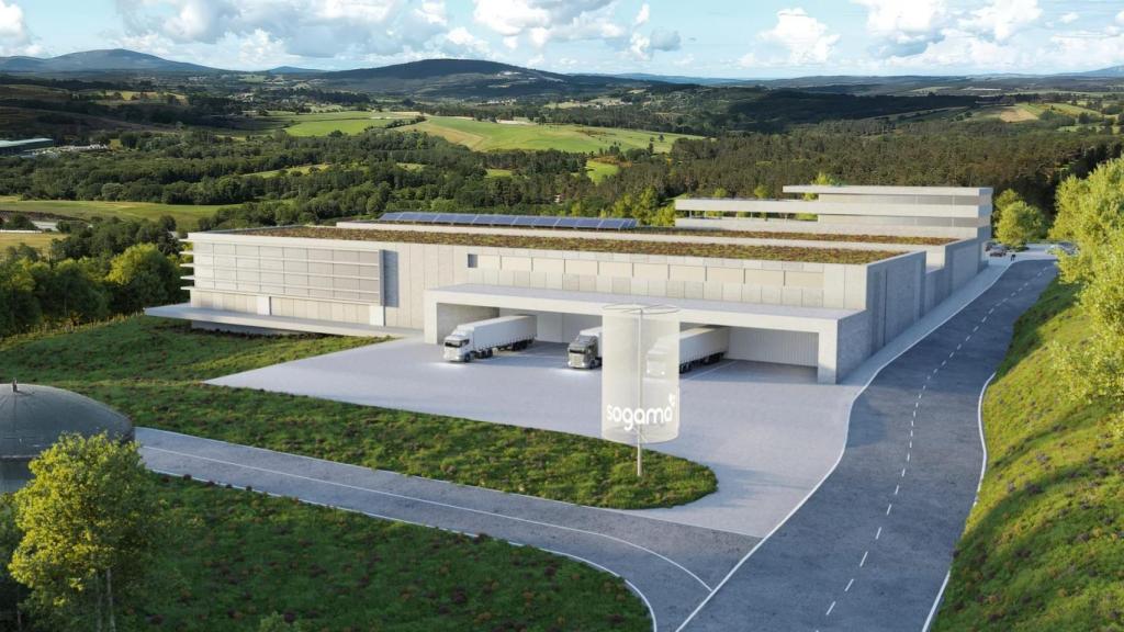 Infografía de la futura planta de clasificación de residuos textiles de Sogama.