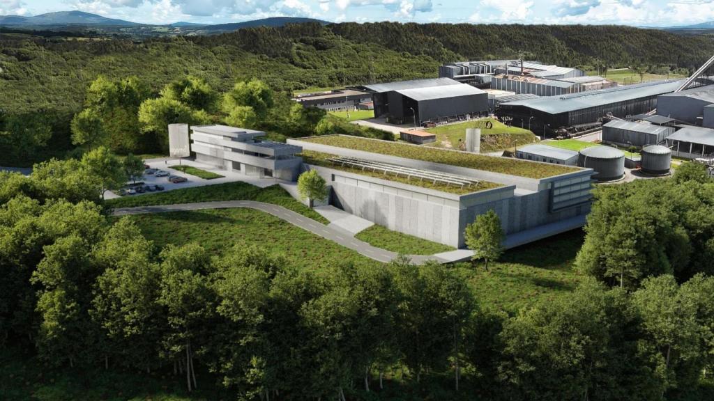 Infografía de la futura planta de clasificación de residuos textiles de Sogama