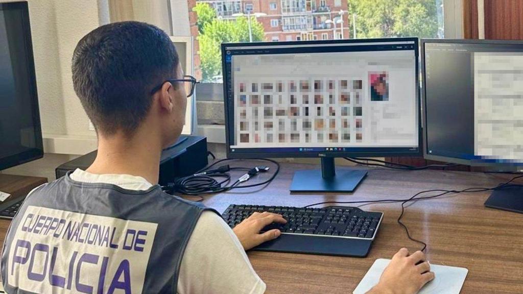 Uno de los agentes de la Policía Nacional que ha participado en la investigación.