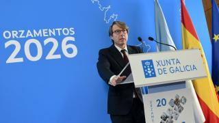 El conselleiro de Facenda, Miguel Corgos, en rueda de prensa.