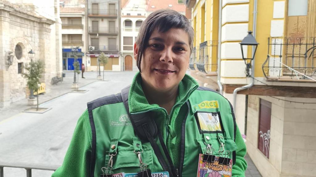 Rebeca Maseda, la vendedora de la ONCE que ha repartido el premio en Peñafiel