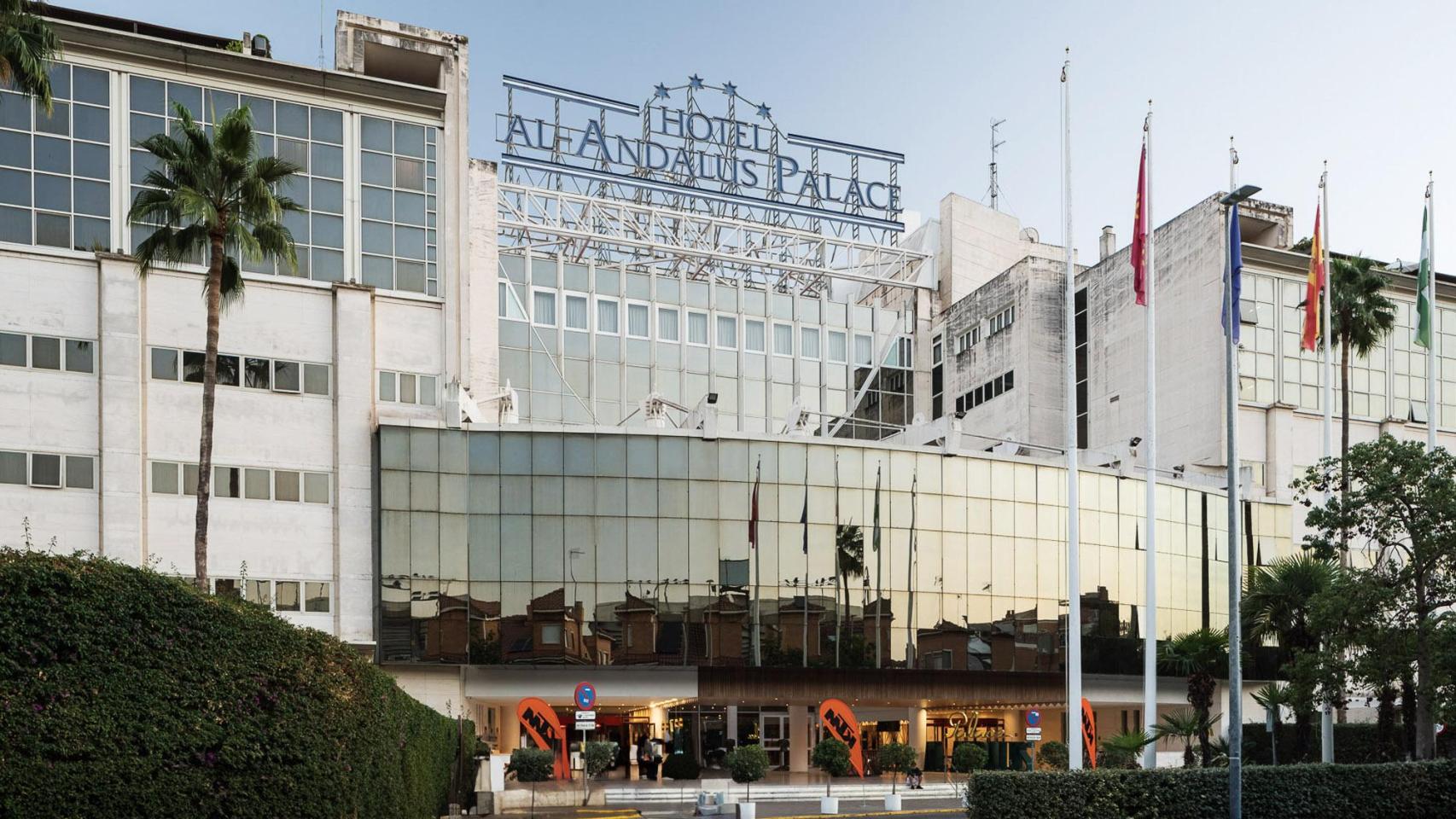 Fachada del hotel Al Andalus Palace de Sevilla, del grupo Hotusa.