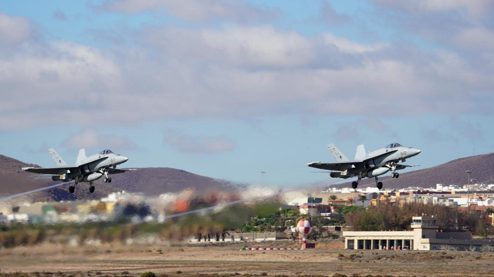 Varios cazas españoles en el Ocean Sky, en Canarias.
