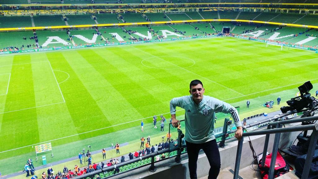 Fran Boada en el Aviva Stadium de Dublín.