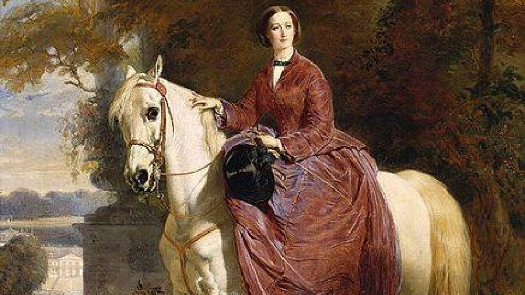Eugenia de Montijo montando a caballo