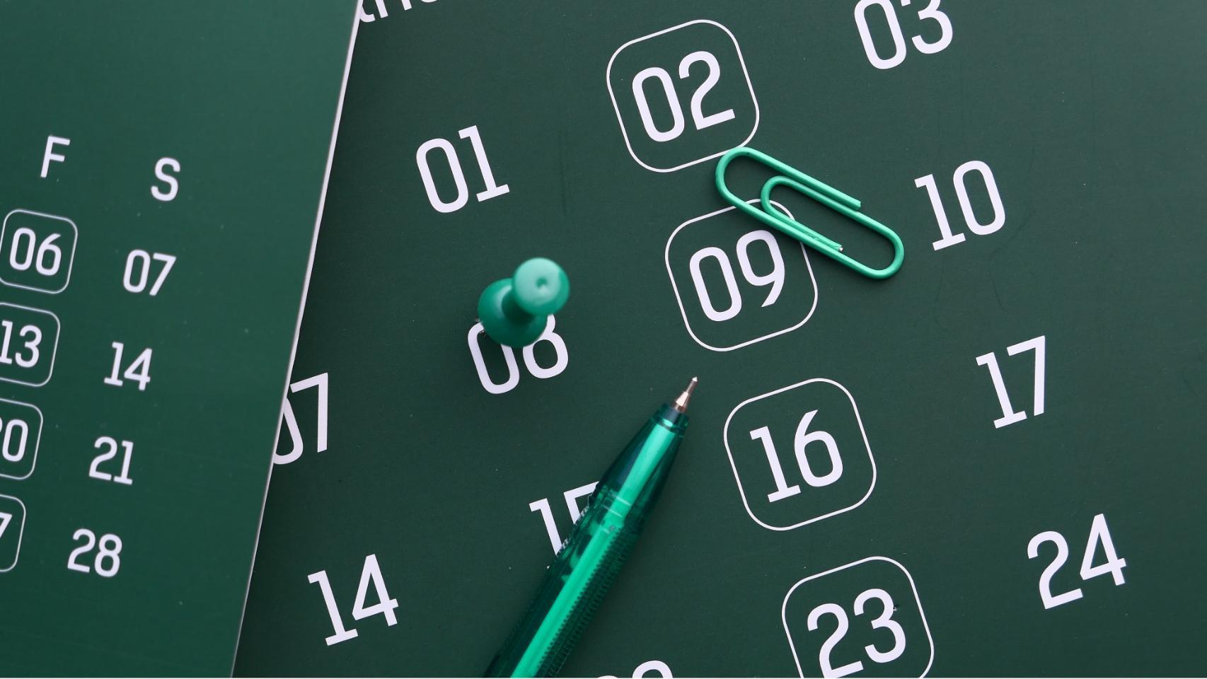 Imagen de un calendario.