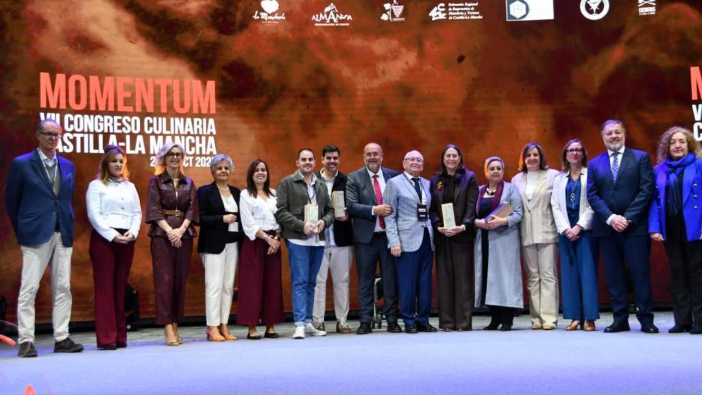 Imagen de la entrega de galardones en el congreso 'Culinaria Castilla-La Mancha'.