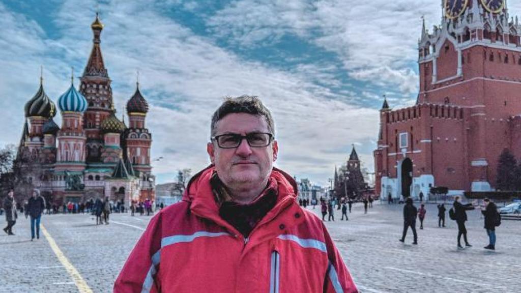 Mark Galeotti, en Moscú, antes de la invasión rusa de Ucrania.