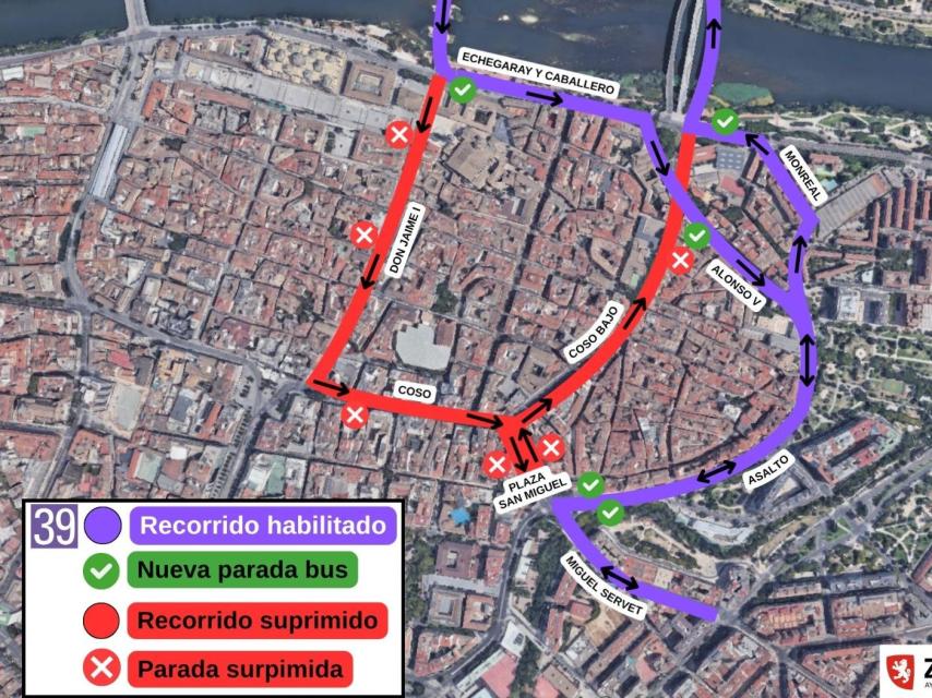 Nuevo recorrido de la línea 39.