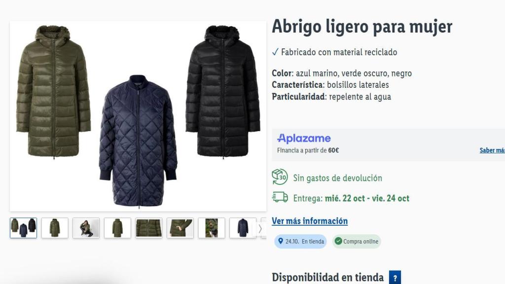 Abrigo ligero para mujer.