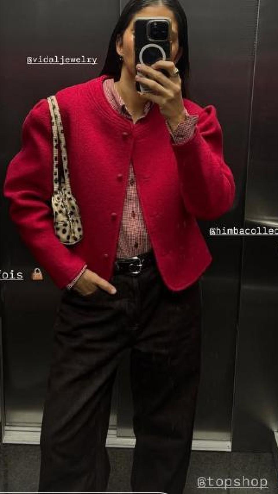 María García de Jaime, en un 'story' de Instagram.