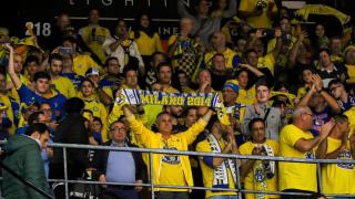 Fanáticos del Maccabi Tel Aviv durante un partido de la Euroliga