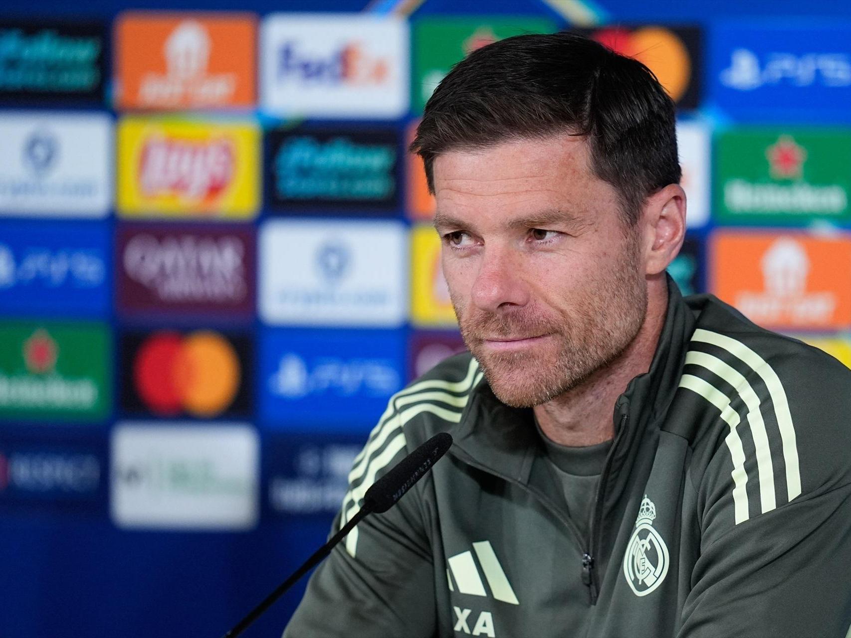 Xabi Alonso, en rueda de prensa con el Real Madrid