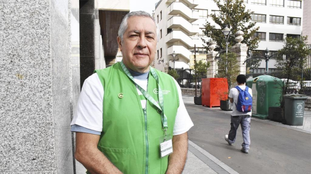 Carlos durante la entrevista