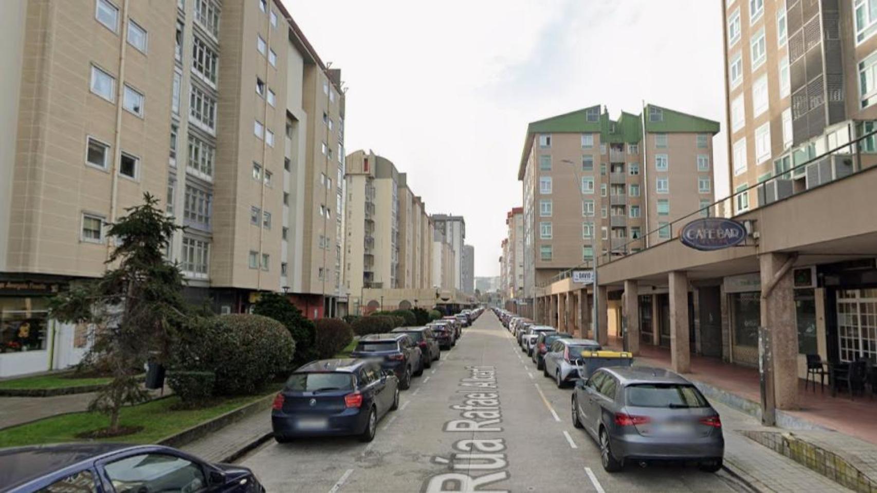 Calle Rafael Alberti en A Coruña.