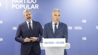 Bendodo, este martes con el presidente del PP-Aragón, Jorge Azcón.