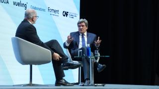 El gobernador del BdE, José Luis Escrivá, durante la segunda jornada del foro World in Progress en el Palau de Congressos de Catalunya (Barcelona).